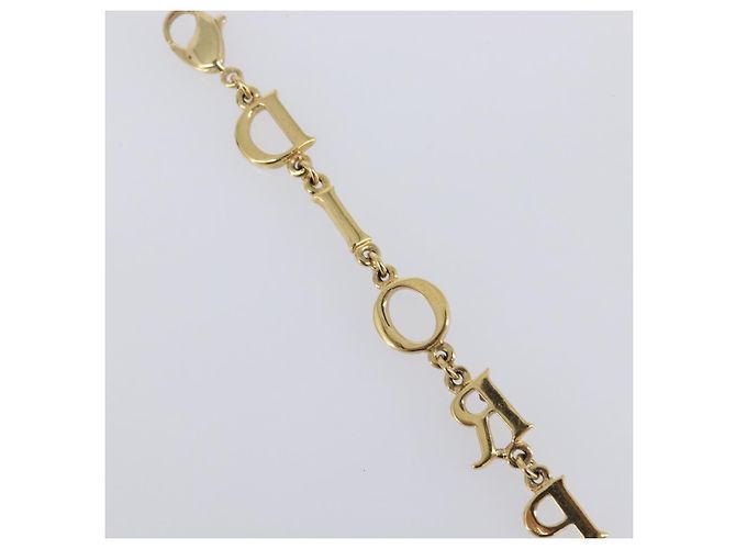 Bracciale Christian Dior Metallo Tono Oro Auth SW2835V - vista 9