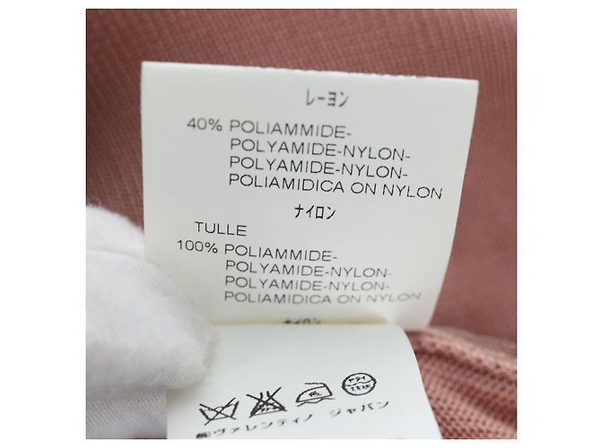 VALENTINO Kurzarm-Top Rayon Rosa Weiß Auth 202323M Pink - Ansicht 13
