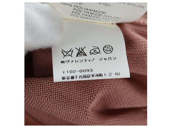 VALENTINO Kurzarm-Top Rayon Rosa Weiß Auth 202323M Pink - Ansicht 14
