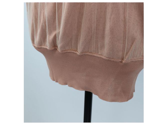 VALENTINO Kurzarm-Top Rayon Rosa Weiß Auth 202323M Pink - Ansicht 8