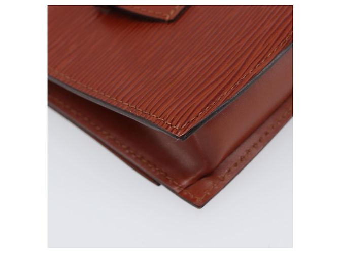 LOUIS VUITTON Epi Tilsitt Pouch Brown M52603 LV Auth 200717 Marrom - vista 11