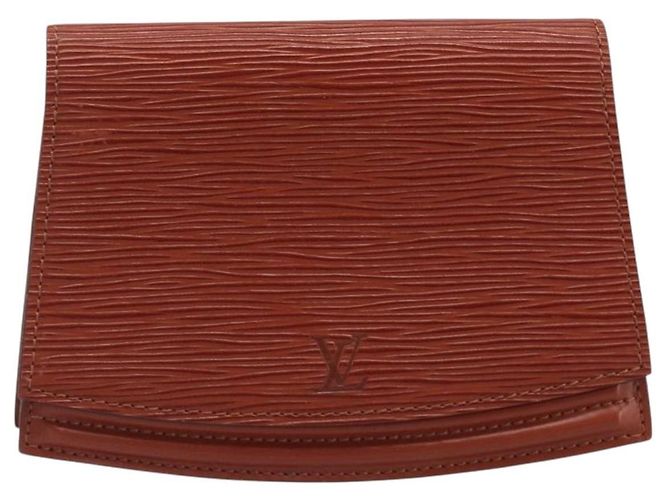 LOUIS VUITTON Epi Tilsitt Pouch Brown M52603 LV Auth 200717 Marrom - vista 2