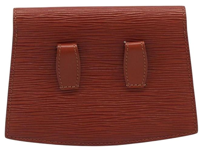 LOUIS VUITTON Epi Tilsitt Pouch Brown M52603 LV Auth 200717 Marrom - vista 3