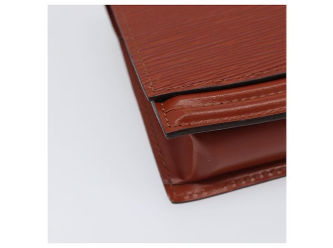 LOUIS VUITTON Epi Tilsitt Pouch Brown M52603 LV Auth 200717 Marrom - vista 9