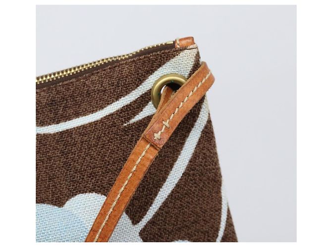 Borsa a tracolla Miu Miu Canvas Brown Gold Auth 197448A Marrone D'oro - vista 16
