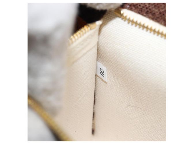 Borsa a tracolla Miu Miu Canvas Brown Gold Auth 197448A Marrone D'oro - vista 24