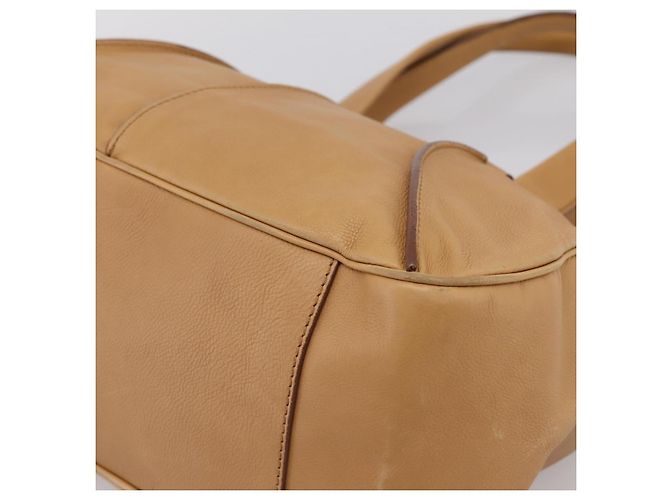 Céline Borsa a tracolla CELINE in pelle beige e oro Auth 203198A D'oro - vista 10