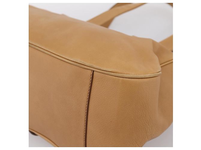 Céline Borsa a tracolla CELINE in pelle beige e oro Auth 203198A D'oro - vista 12