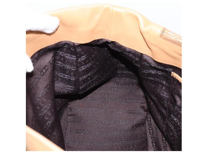 Céline Borsa a tracolla CELINE in pelle beige e oro Auth 203198A D'oro - vista 17