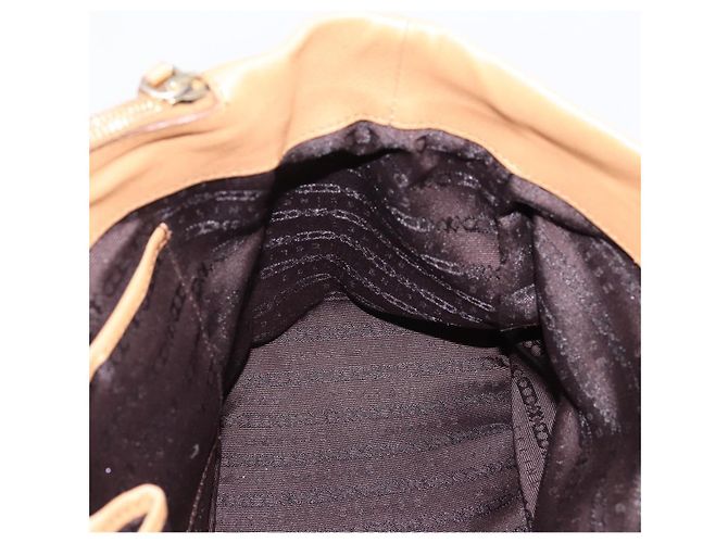 Céline Borsa a tracolla CELINE in pelle beige e oro Auth 203198A D'oro - vista 18