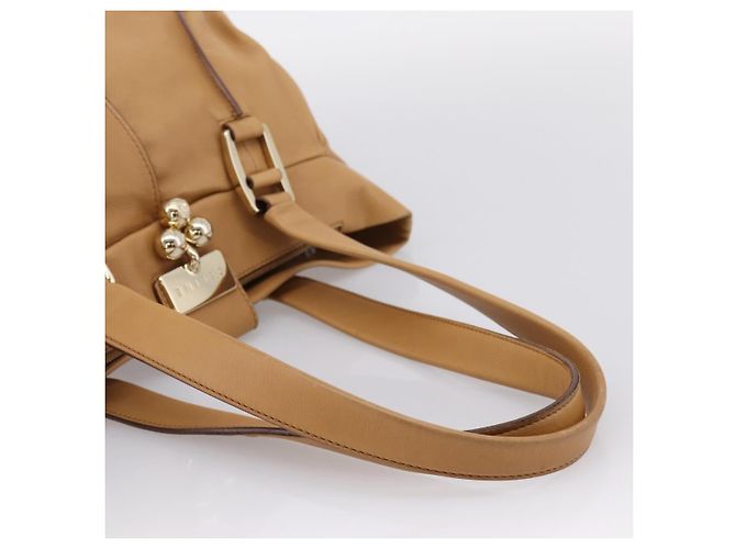 Céline Borsa a tracolla CELINE in pelle beige e oro Auth 203198A D'oro - vista 7