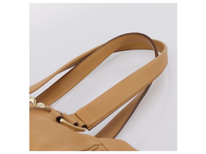 Céline Borsa a tracolla CELINE in pelle beige e oro Auth 203198A D'oro - vista 8