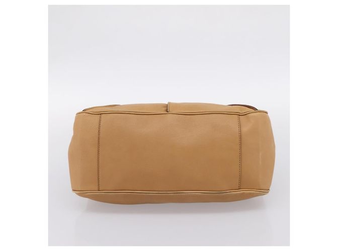 Céline Borsa a tracolla CELINE in pelle beige e oro Auth 203198A D'oro - vista 9