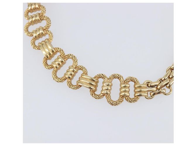 Collana Christian Dior metallo Gold Tone Auth SW2803 - vista 10