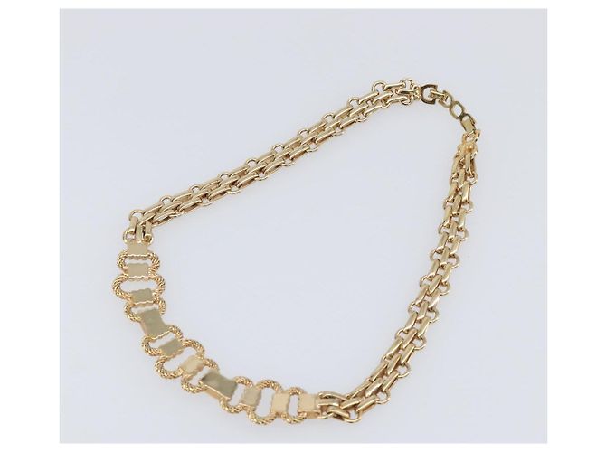 Collana Christian Dior metallo Gold Tone Auth SW2803 - vista 11