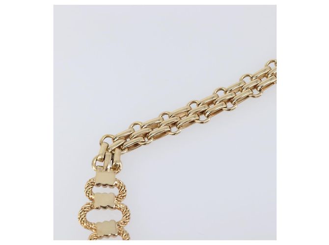 Collana Christian Dior metallo Gold Tone Auth SW2803 - vista 13