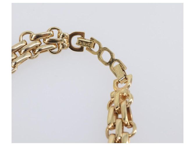 Collana Christian Dior metallo Gold Tone Auth SW2803 - vista 15