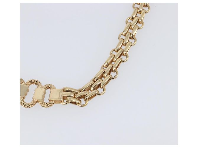Collana Christian Dior metallo Gold Tone Auth SW2803 - vista 18