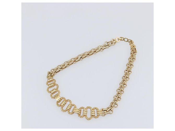 Collana Christian Dior metallo Gold Tone Auth SW2803 - vista 2