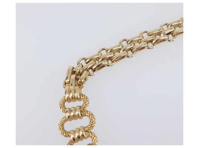Collana Christian Dior metallo Gold Tone Auth SW2803 - vista 4