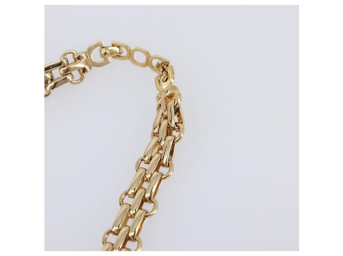 Collana Christian Dior metallo Gold Tone Auth SW2803 - vista 7