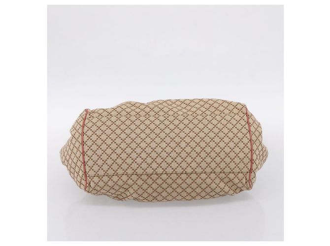 Borsa GUCCI Diamante Canvas 2way Beige Gold 223974 Auth 203180 D'oro - vista 11