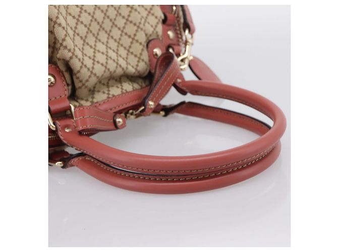 Borsa GUCCI Diamante Canvas 2way Beige Gold 223974 Auth 203180 D'oro - vista 7