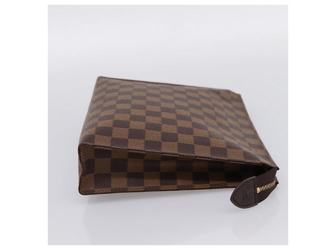 LOUIS VUITTON Damier Ebene Poche Toilette 26 Pouch N47543 LV Auth 202619A - vista 5