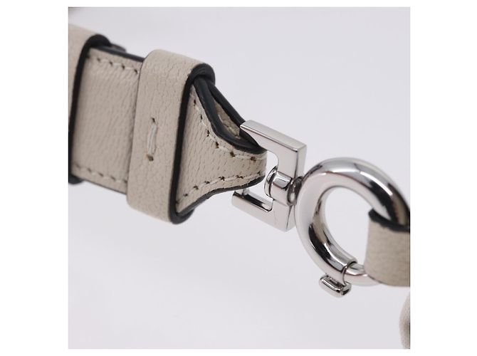 Maison Martin Margiela Maison Margiela Bolsa Horizontal New Rock Couro Branco Prata Auth BA15641V - vista 10