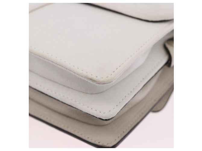 Maison Martin Margiela Maison Margiela Bolsa Horizontal New Rock Couro Branco Prata Auth BA15641V - vista 16