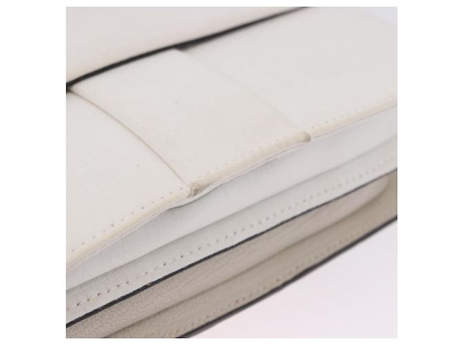 Maison Martin Margiela Maison Margiela Bolsa Horizontal New Rock Couro Branco Prata Auth BA15641V - vista 17