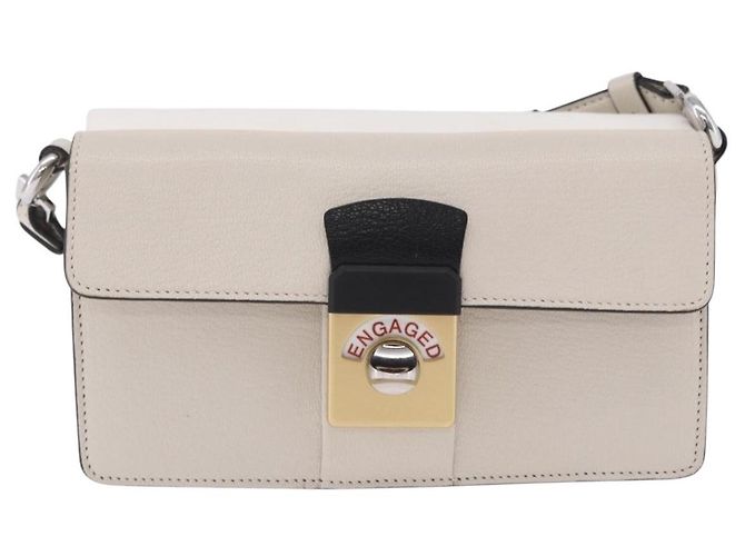 Maison Martin Margiela Maison Margiela Bolsa Horizontal New Rock Couro Branco Prata Auth BA15641V - vista 2