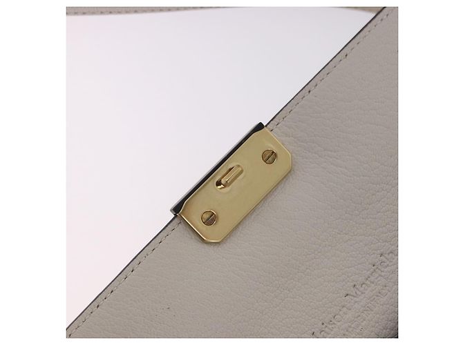 Maison Martin Margiela Maison Margiela Bolsa Horizontal New Rock Couro Branco Prata Auth BA15641V - vista 21
