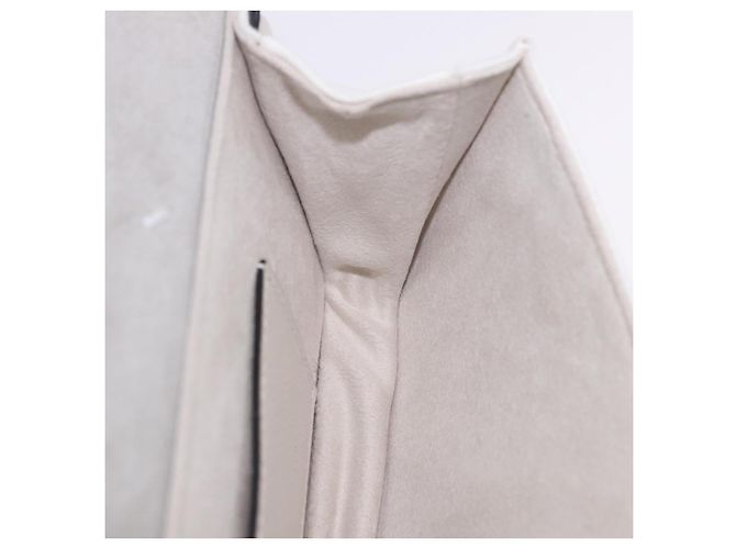 Maison Martin Margiela Maison Margiela Bolsa Horizontal New Rock Couro Branco Prata Auth BA15641V - vista 29