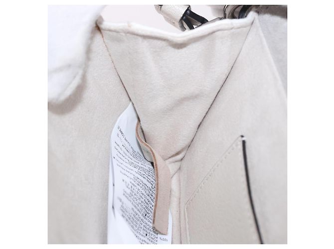 Maison Martin Margiela Maison Margiela Bolsa Horizontal New Rock Couro Branco Prata Auth BA15641V - vista 30