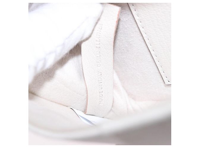 Maison Martin Margiela Maison Margiela Bolsa Horizontal New Rock Couro Branco Prata Auth BA15641V - vista 33