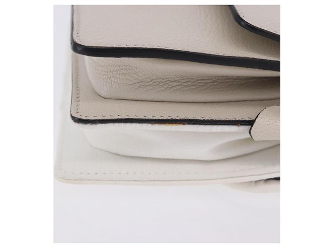 Maison Martin Margiela Maison Margiela Bolsa Horizontal New Rock Couro Branco Prata Auth BA15641V - vista 5