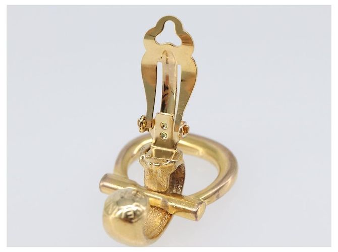 Céline CELINE Ohrringe Metal Gold Tone Auth ka6101 - Ansicht 8