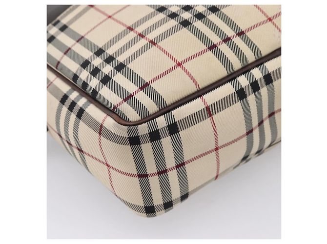 BURBERRY Nova Check Schultertasche Canvas Beige Silver Auth 202667 Silber - Ansicht 11