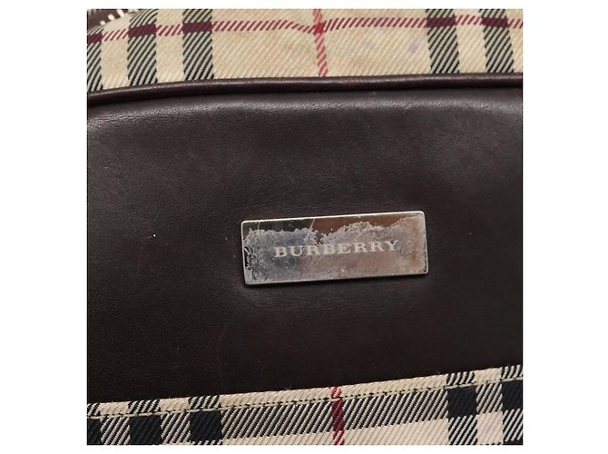BURBERRY Nova Check Schultertasche Canvas Beige Silver Auth 202667 Silber - Ansicht 15