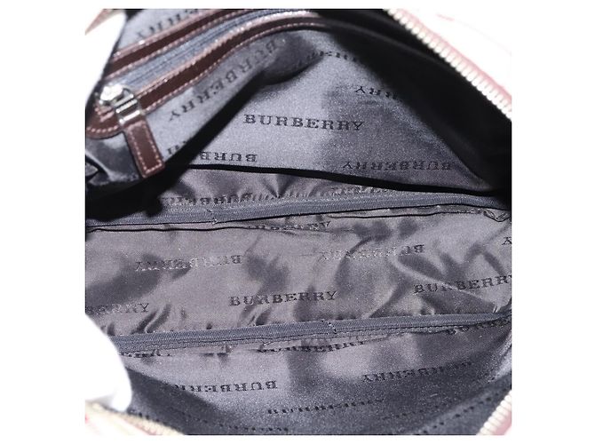 BURBERRY Nova Check Schultertasche Canvas Beige Silver Auth 202667 Silber - Ansicht 16