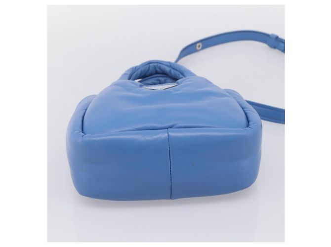 PRADA Handtasche aus Leder 2way Blau Silber authentisch 203202SAM - Ansicht 11