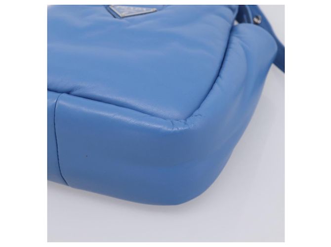PRADA Handtasche aus Leder 2way Blau Silber authentisch 203202SAM - Ansicht 12