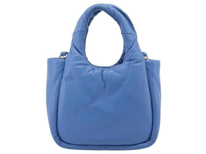 PRADA Handtasche aus Leder 2way Blau Silber authentisch 203202SAM - Ansicht 3
