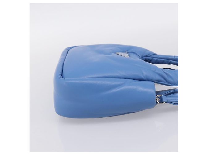 PRADA Handtasche aus Leder 2way Blau Silber authentisch 203202SAM - Ansicht 5