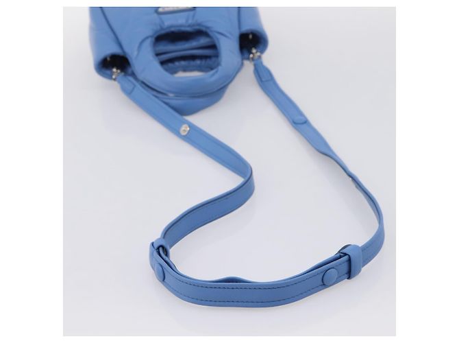 PRADA Handtasche aus Leder 2way Blau Silber authentisch 203202SAM - Ansicht 9