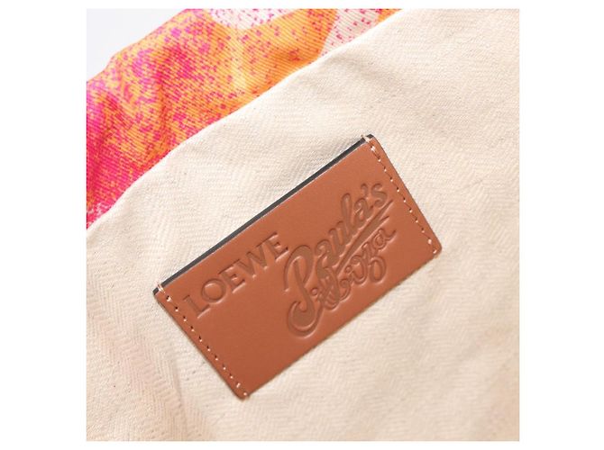 Borsa a mano LOEWE in tela collaborazione Paula's Ibiza Rosa Auth BA15695A - vista 18