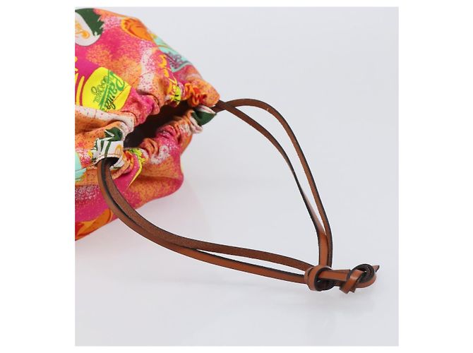 Borsa a mano LOEWE in tela collaborazione Paula's Ibiza Rosa Auth BA15695A - vista 7