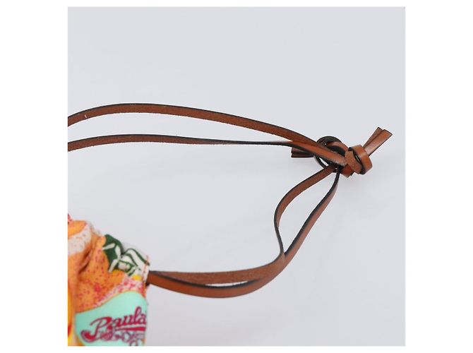 Borsa a mano LOEWE in tela collaborazione Paula's Ibiza Rosa Auth BA15695A - vista 8