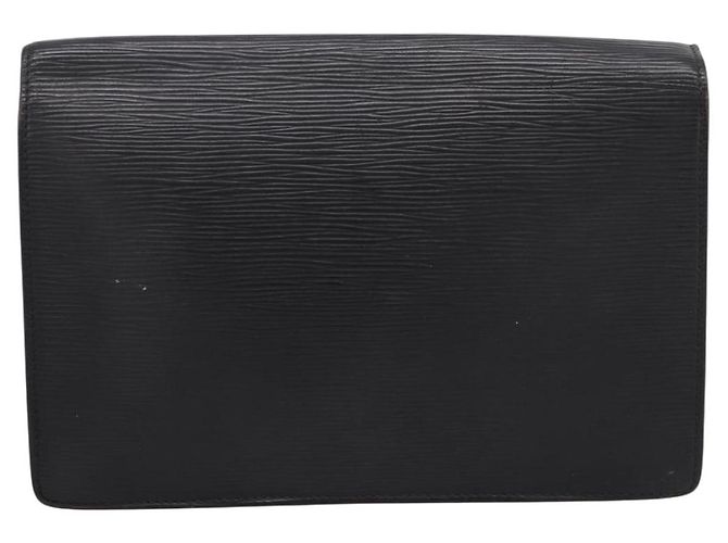 LOUIS VUITTON Epi Serie Dragonne Clutch Bag Black Noir M52612 LV Auth 202460 Nero - vista 2